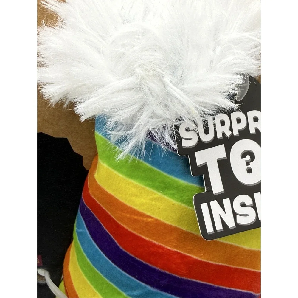 Bark Super Chewer Treat Yourself Dog Toy Rainbow Rip + Reveal Medium-Large